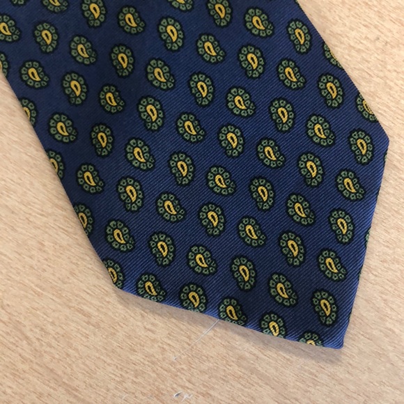 Ermenegildo Zegna Tie (Blue with Green & Gold) - Picture 4 of 4